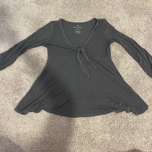 Longsleeve “soft and sexy” grey shirt from American Eagle. Fits size XS-S